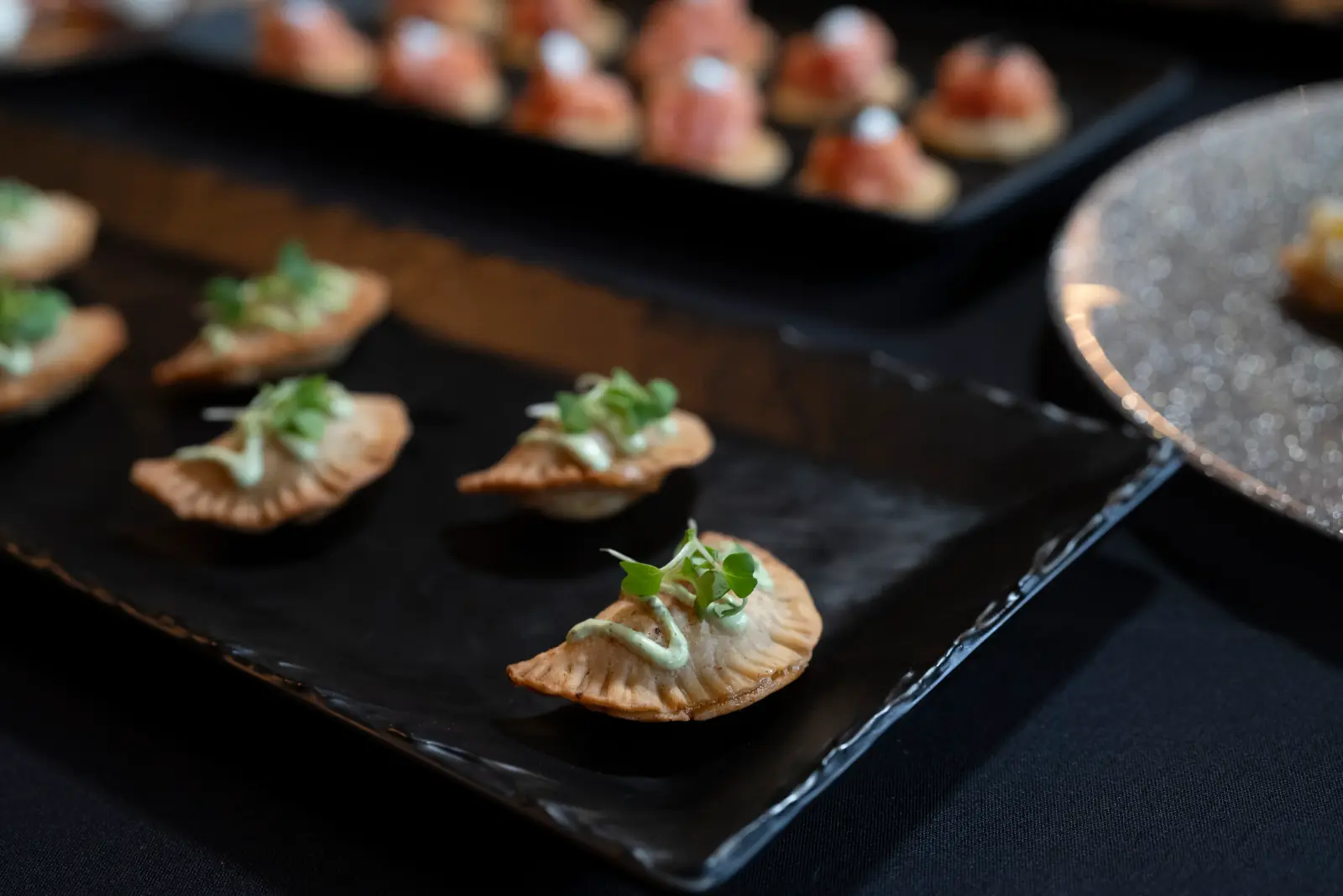 Elegant canapés showcasing Marigold Catering's culinary artistry